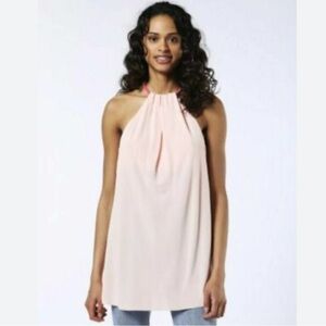Diesel T Pruit light pink jersey stretch halter tank top